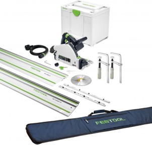 Festool 576706 TS 55 FEBQ-Plus-FS 240V Plunge-cut saw + 2 x 1.4m Guide Rail, 2 x Connectors, Pair Of Clamps & Rail Bag &pound;829.00